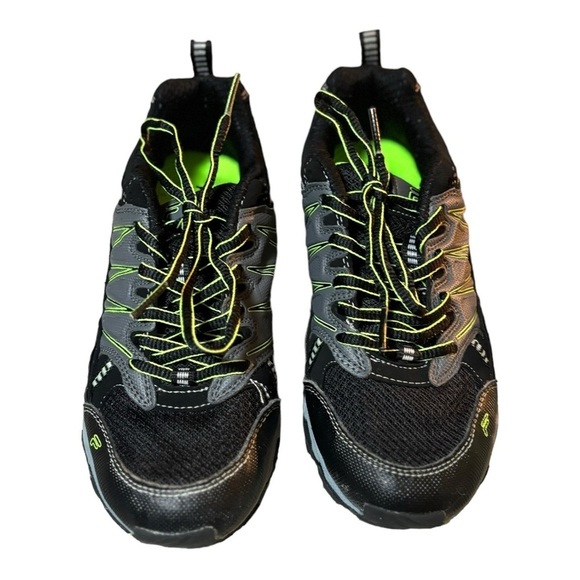 Fila At Peak 21 Boys Sneakers Black Gray with Neon Green Size 5 Low Top Sneakers - Picture 10 of 14